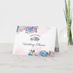 Charme Parisien Fleurs Roses Invitation de Mariage