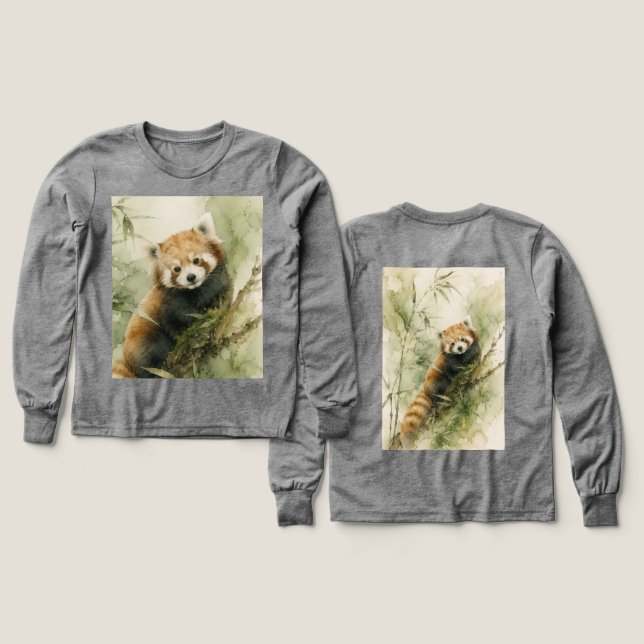 Charme Rustique du Panda Rouge (Motif recto et verso)