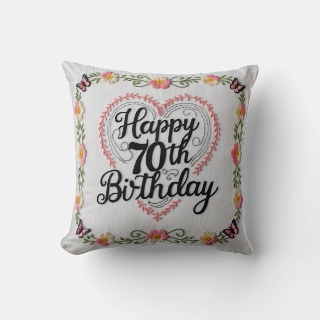Charme vintage 70e Anniversaire Oreiller : A Timel (Recto)