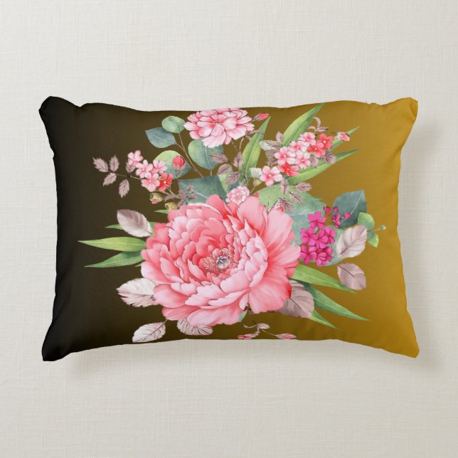 "Charme Vintage : Coussin Carré vert brillant et m (Devant)