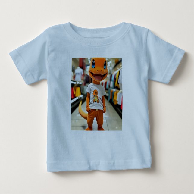 "Charmender Tries" T-shirt Pokémon pour garçon (Devant)