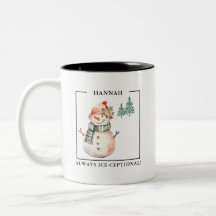 Charming Aquarelle Mug Femme-Neige