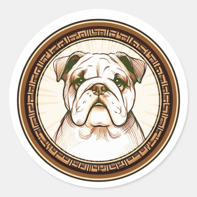 Charming Bulldog Digital Sticker (Devant)