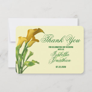 Charming Calla Lily Carte de remerciements Mariage