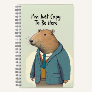 Charming Capybara Tweet Suit Carnet Spiral