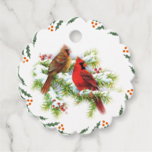 Charming Cardinal Birds Favoriser les étiquettes