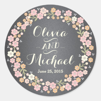 Charming Garden Floral Wreath II Autocollant perso