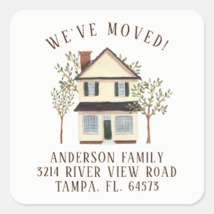 Charming House We have Moved Étiquette de adresse