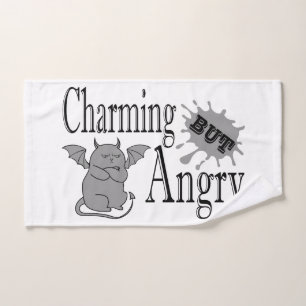 Charming mais en colère petit chat diable drôle ci