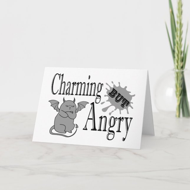 Charming mais en colère petit chat diable drôle ci (Devant)
