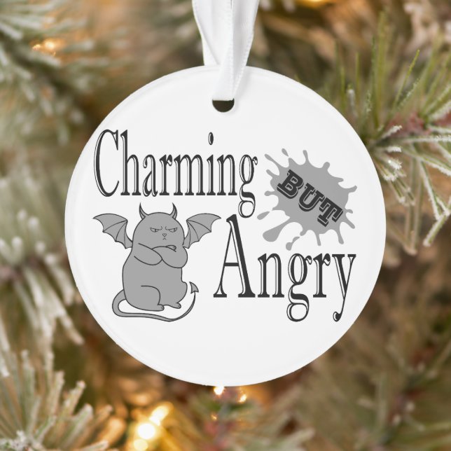 Charming mais en colère petit chat diable drôle ci (Arbre)