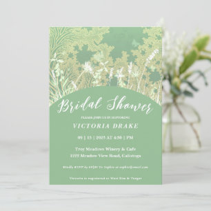 Charming Painage Foliage Bridal Shower Invitation