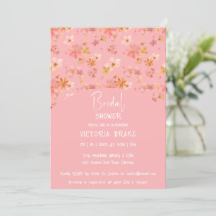 Charming Painal Floral Douche Invitation