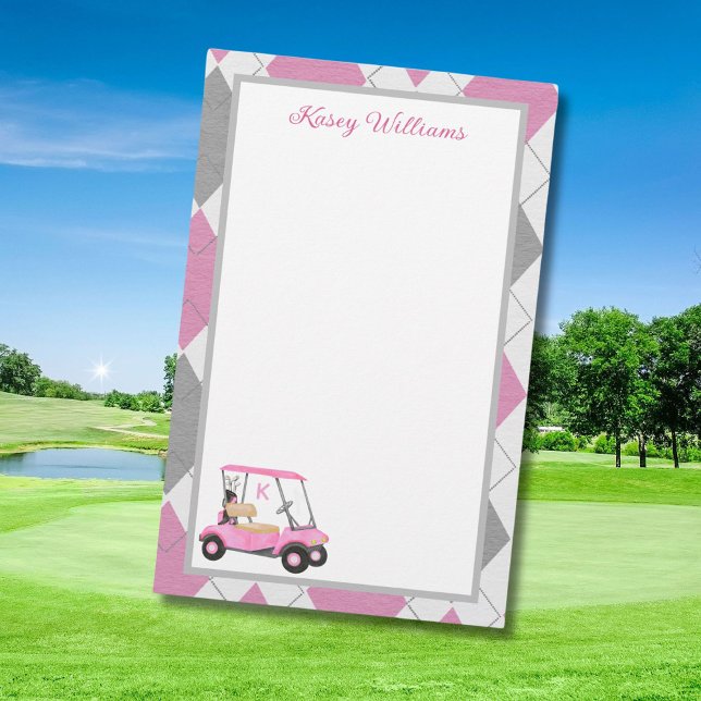 Charming Pink Golf Thème de papeterie personnalisé (Créateur téléchargé)