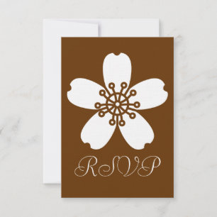 Charming Sakura dans la carte RSVP au chocolat