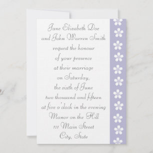Charming Sakura en Faire-part de mariage de lavand