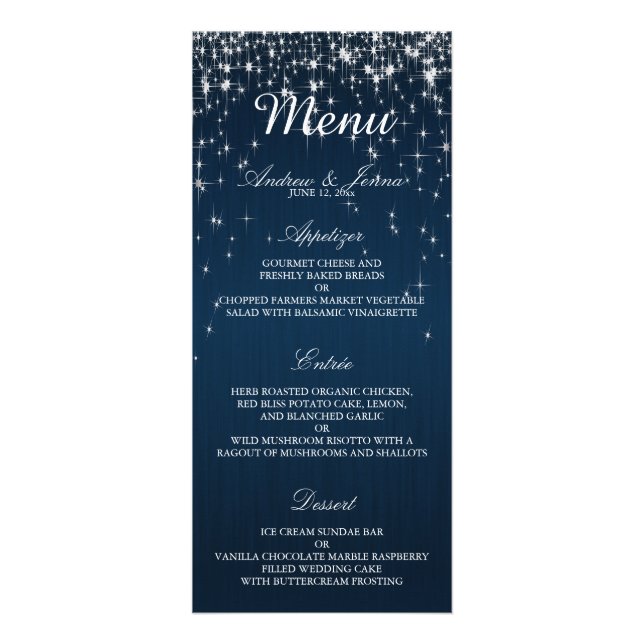 Charming Star Struck Mariage - Menu (Devant)