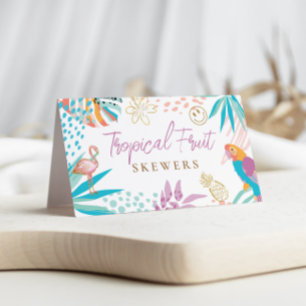 Charming Tropical Party Étiquettes alimentaires