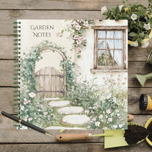 Charming Watercolor Cottage Garden Notes Carnet