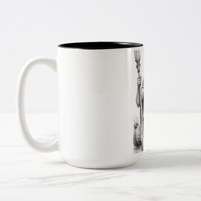 Charon Ferryman Marble Statue Mug encre artistique (Gauche)