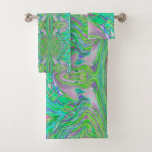 Chartreuse Abstraite cool et Blue Super Retro