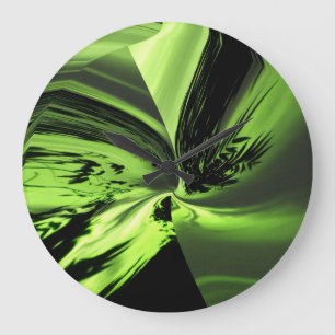 Chartreuse Abstraite Une horloge murale