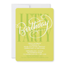 CHARTREUSE FÊTE D'ANNIVERSAIRE | INVITATION