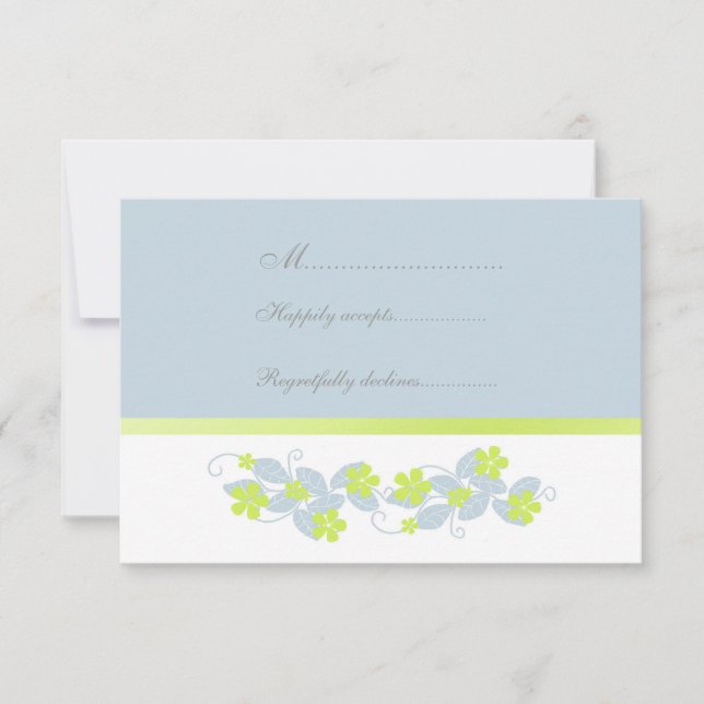 Chartreuse Fleurs Mariage RSVP (Devant)
