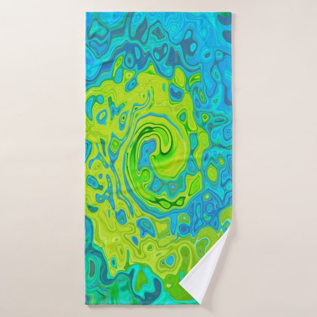Chartreuse Groovy et Tourbillon de Liquide Aquamar (Serviette de bain)