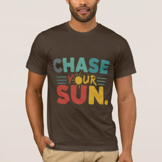 Chase Your Sun" Vibrant Rainbow T-Shirt