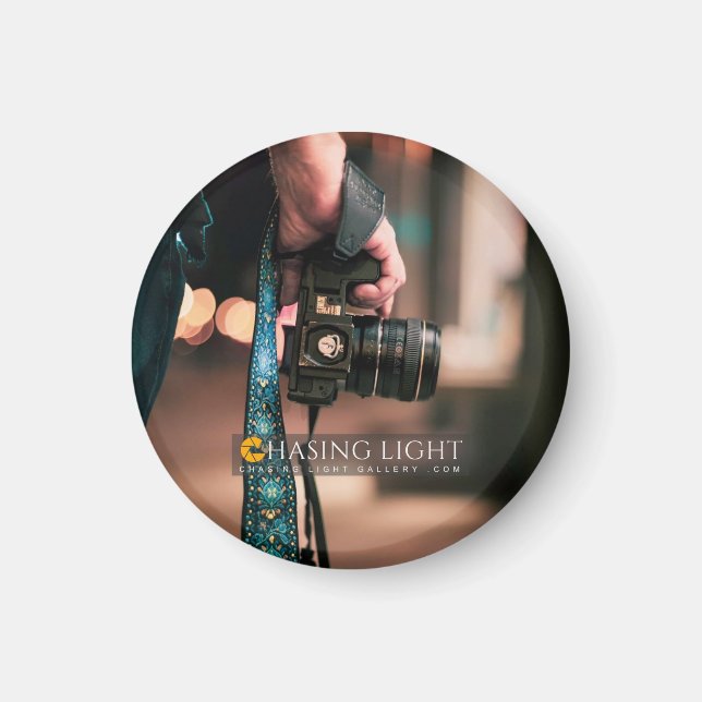 'Chasing Light Gallery' Magnet circulaire (Devant)