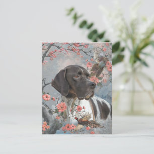 Chasse au faisan avec pointeurs, carte postale Art