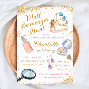 Chasse au trésor de centre commercial Invitation p