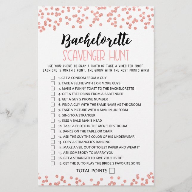 Chasse au trésor EVJF jeu de fête de Bachelorette (Devant)