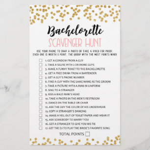 Chasse au trésor EVJF jeu de fête de Bachelorette
