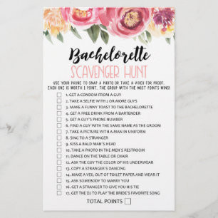 Chasse au trésor EVJF jeu de fête de Bachelorette