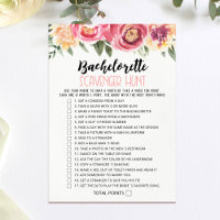 Chasse au trésor Hen Party - Carte de jeu modifiab