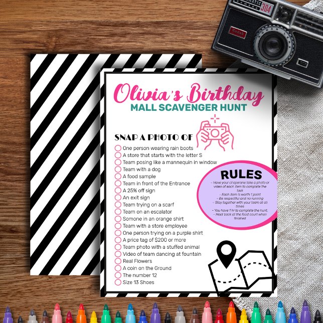 Chasse au trésor, Jeu d'anniversaire Tween Girl (Créateur téléchargé)