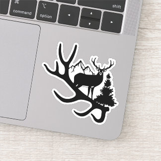 Chasse au wapiti de cerf en plein air Sticker déco