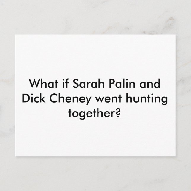 chasse aux cartes postales, cheney et palin (Devant)