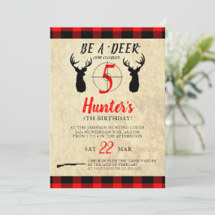 Chasse aux cerfs Invitation de fête d'anniversaire