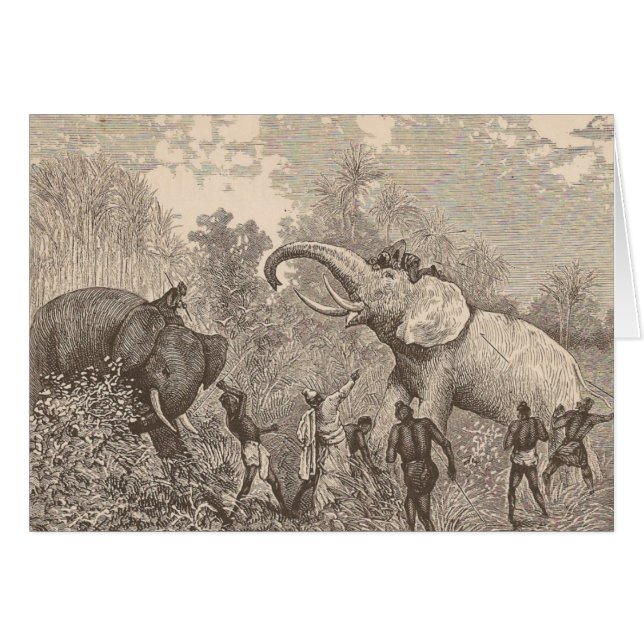 Chasse aux éléphants (Devant horizontal)