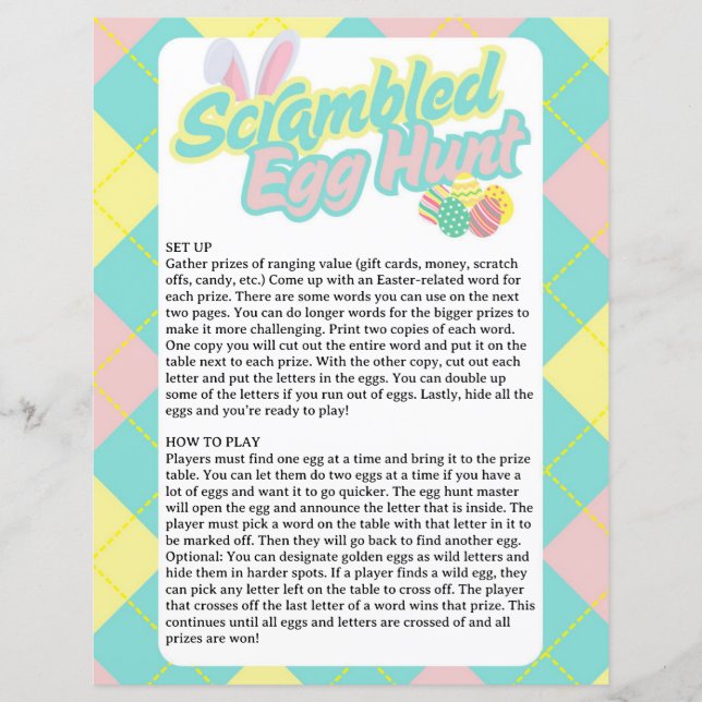 Chasse aux œufs brouillés (Devant)