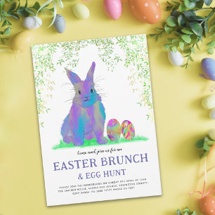 Chasse aux oeufs de lapin de Pâques et Brunch Purp