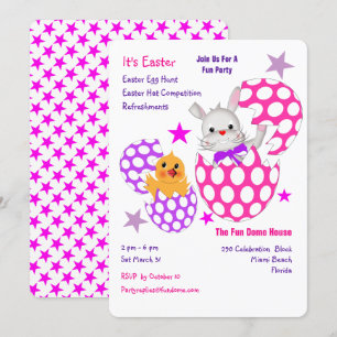 Chasse aux oeufs de Pâques Amusants Invitations de