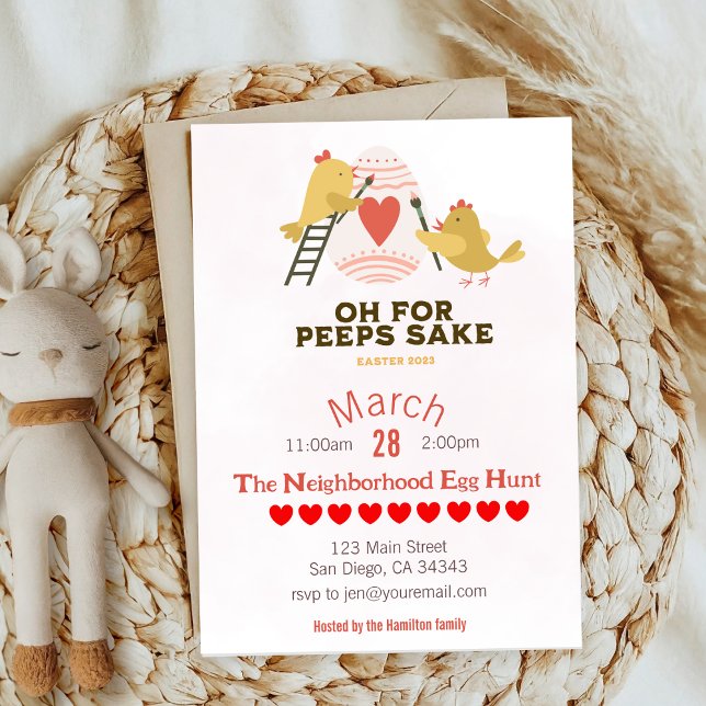 Chasse aux oeufs de Pâques Invitation de la fête d (Créateur téléchargé)