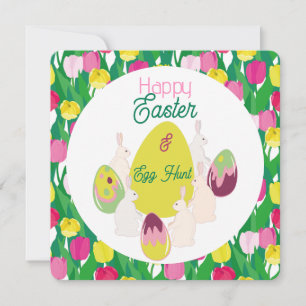 Chasse aux oeufs. Invitation