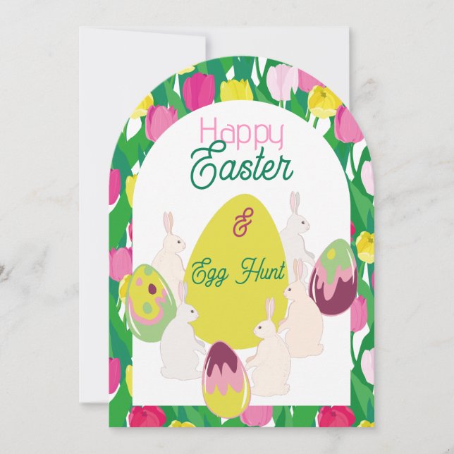 Chasse aux œufs. Invitation (Devant)