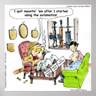 Chasse Avec Automatique Drôle Poster