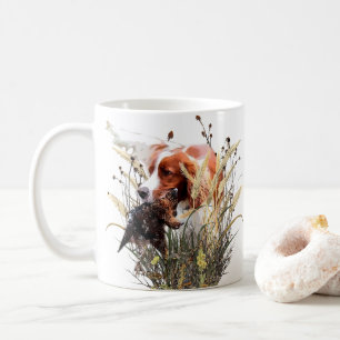 Chasse avec Epagneul Breton Coffee Mug